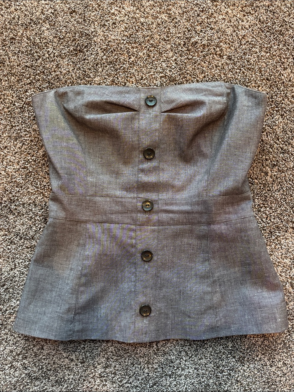 NWOT Banana Republic Strapless Faux Button-Front Women's top